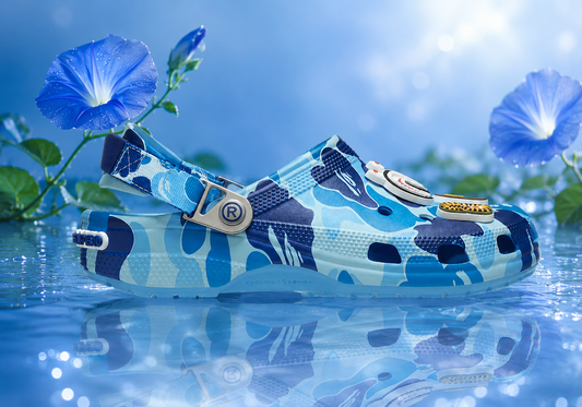 Crocs Classic Clog A Bathing Ape ABC Camo Blue