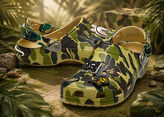 Crocs Classic Clog A Bathing Ape ABC Camo Green