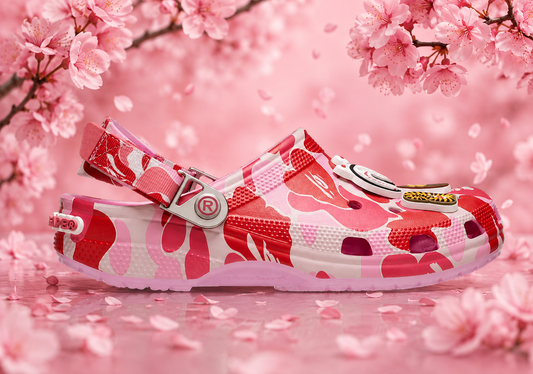 Crocs Classic Clog A Bathing Ape ABC Camo Pink